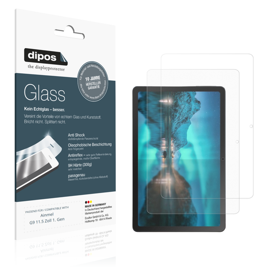 Matte Displayschutzfolie von dipos passend für Ainmel G9 11.5 Zoll 1. Gen, 9H kratzfest und blasenfrei montiert