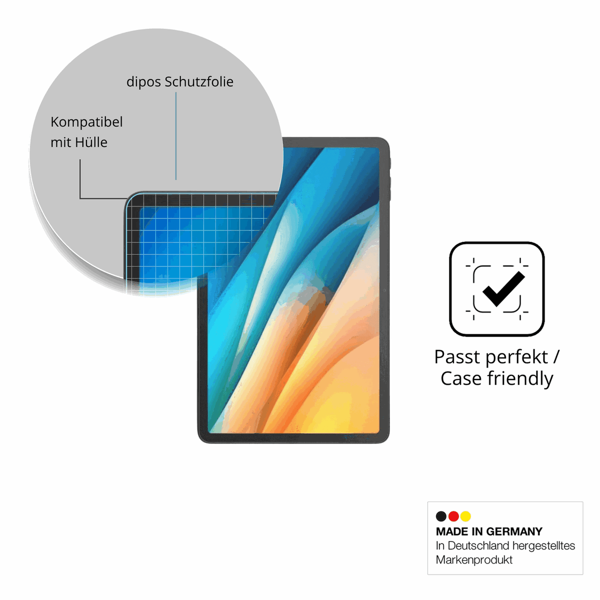 2x Screen Protector for Aiwa Tab AS12 Protection Anti Glare dipos