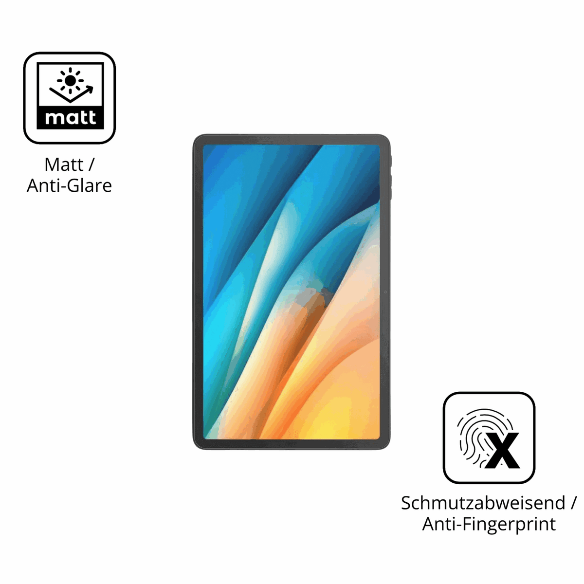 2x Screen Protector for Aiwa Tab AS12 matte Flexible Glass 9H dipos