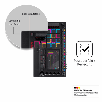 Schutz gegen Kratzer auf dem Akai MPC Live III Glas durch Schlüssel oder Ähnliches