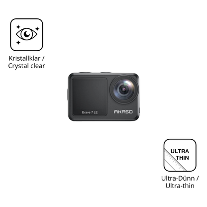 Dünne und klare Folie passend zugeschnitten für Akaso Brave 7