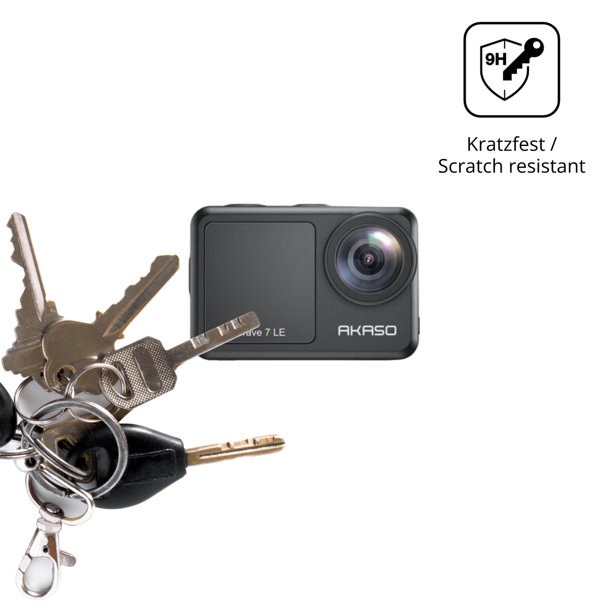 dipos Displayschutz für Akaso Brave 7, mattierte Oberfläche, robuste Festigkeit und perfekte Passform