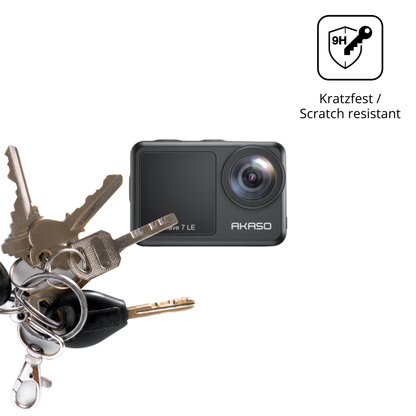 dipos Displayschutz für Akaso Brave 7, transparente Oberfläche, perfekte Passform auch für die Rundungen