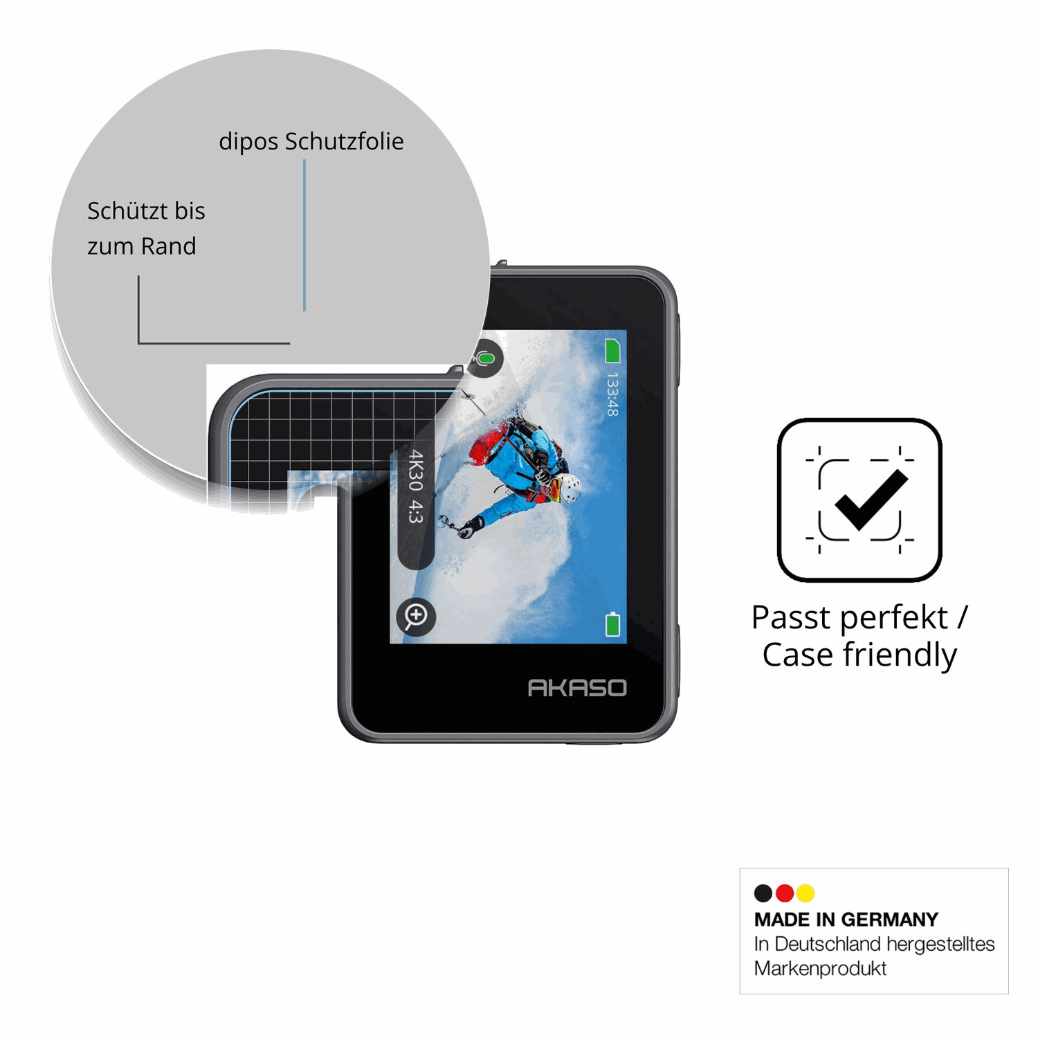 Besonders flexibler Displayschutz mit Anti-Shock-Schicht im Materialmix
