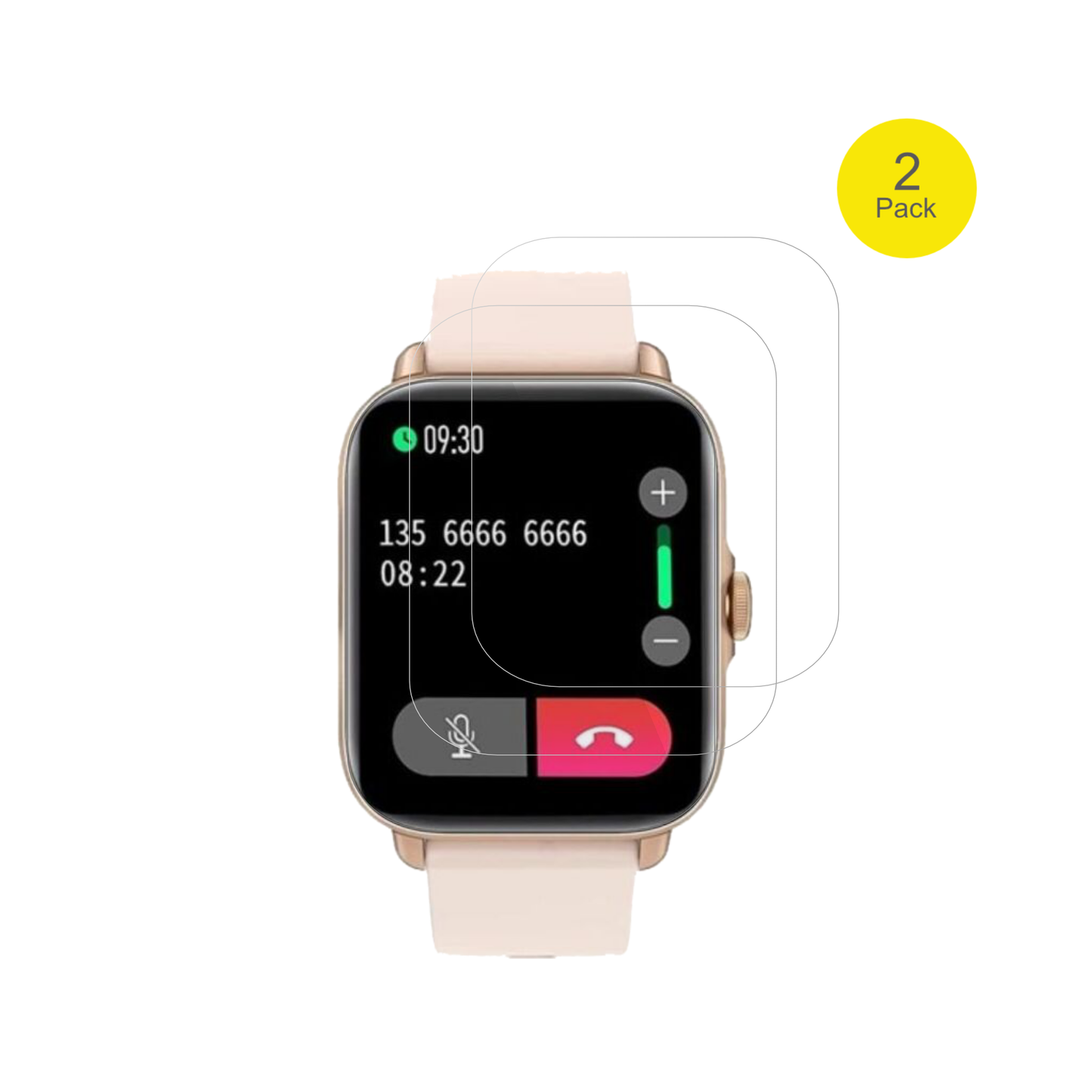 akokiesmartwatch 1.7 zoll mit aufgebrachter dipos Displayschutzfolie, glasklare Darstellung ohne Einschränkungen