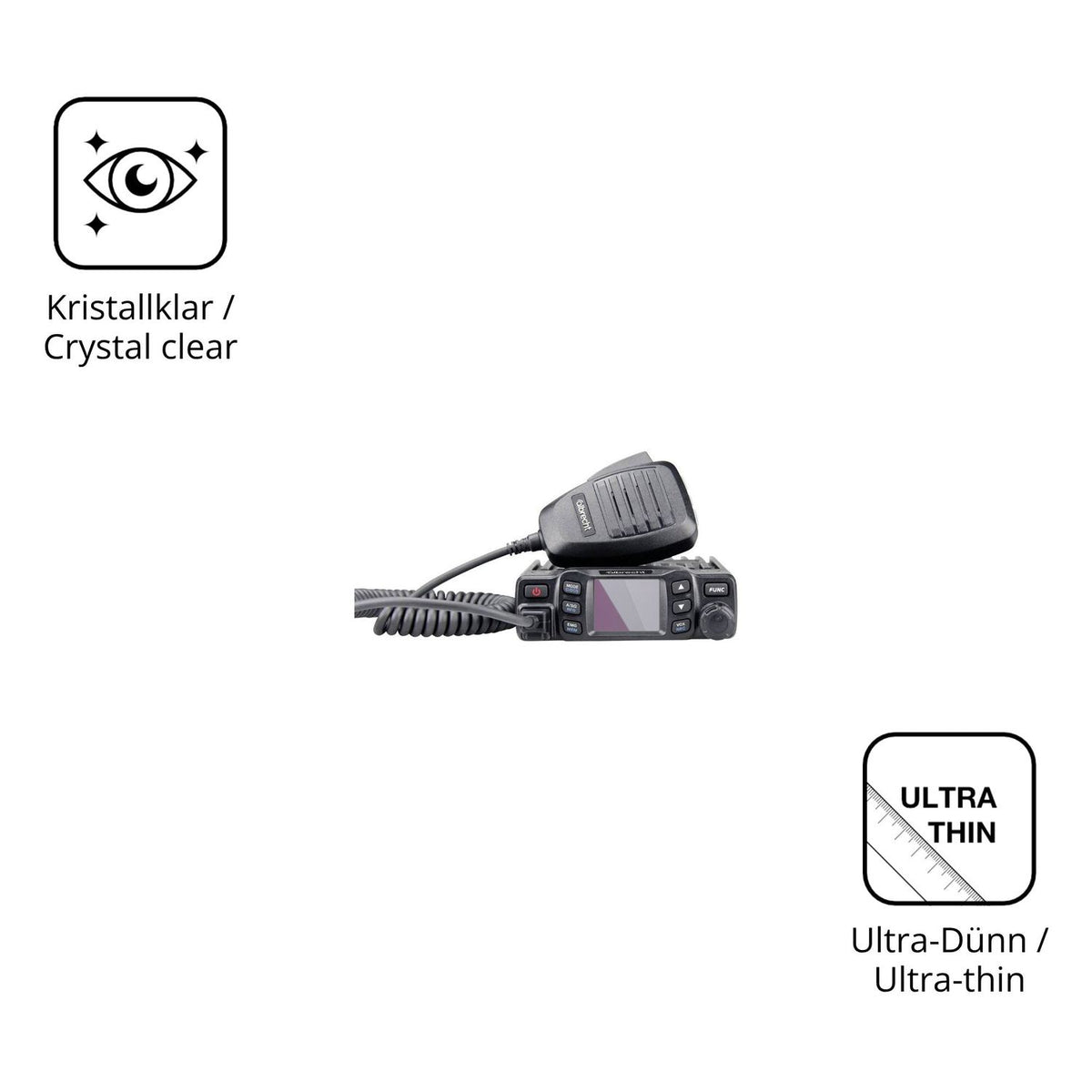 2x Screen Protector for Albrecht AE 5900 Mini Protection Crystal Clear dipos
