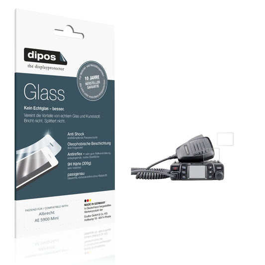 2x Screen Protector for Albrecht AE 5900 Mini matte Flexible Glass 9H dipos