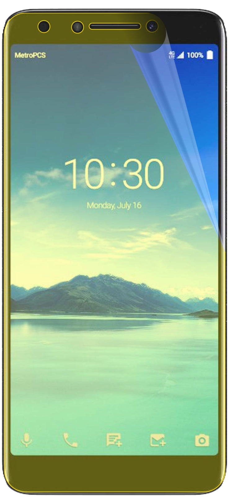 dipos Displayschutz für Alcatel 7, transparente Oberfläche, geringe Dicke und perfekte Passform