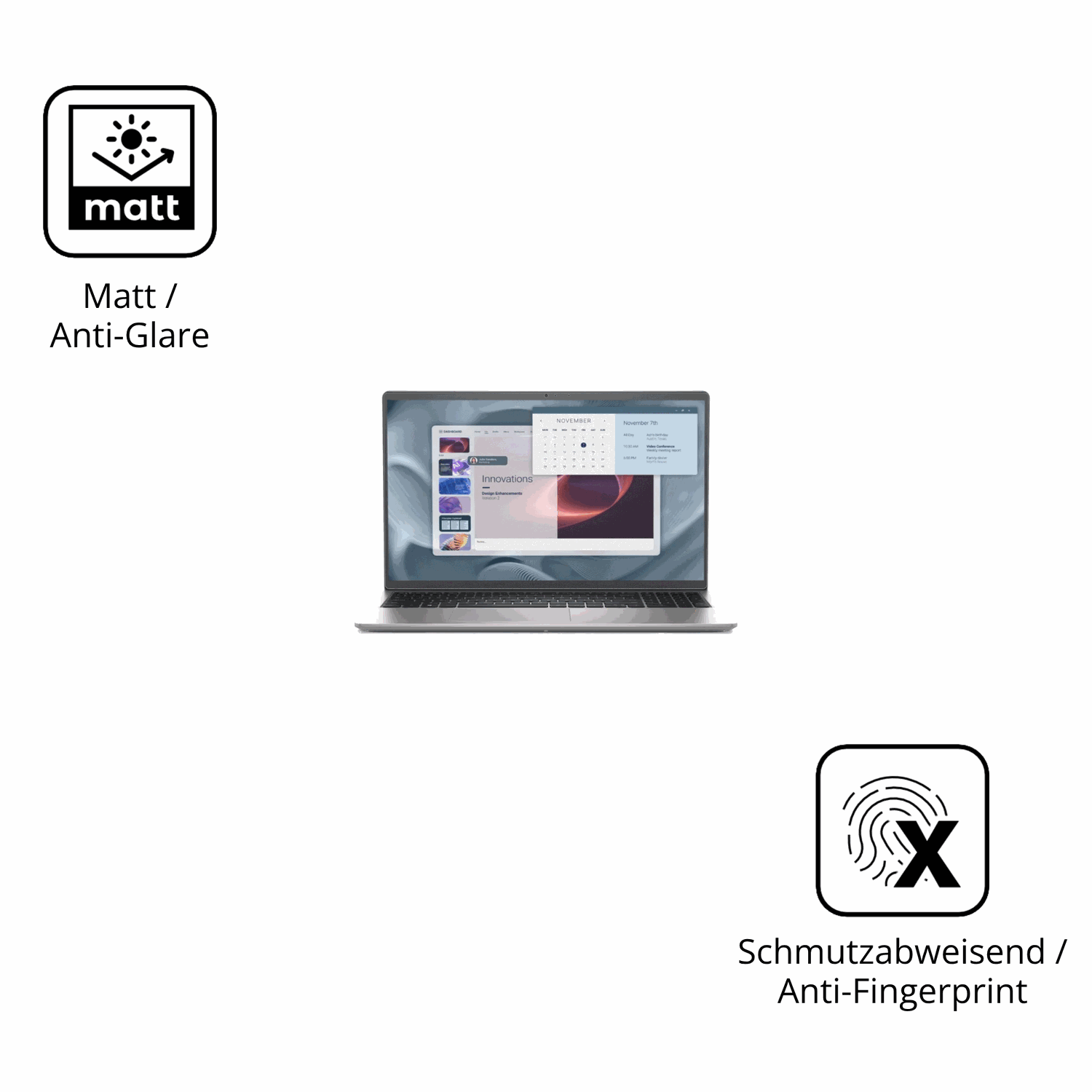Dünne und entspiegelnde Folie passend zugeschnitten für Alienware Pro 15 Essential PV15250