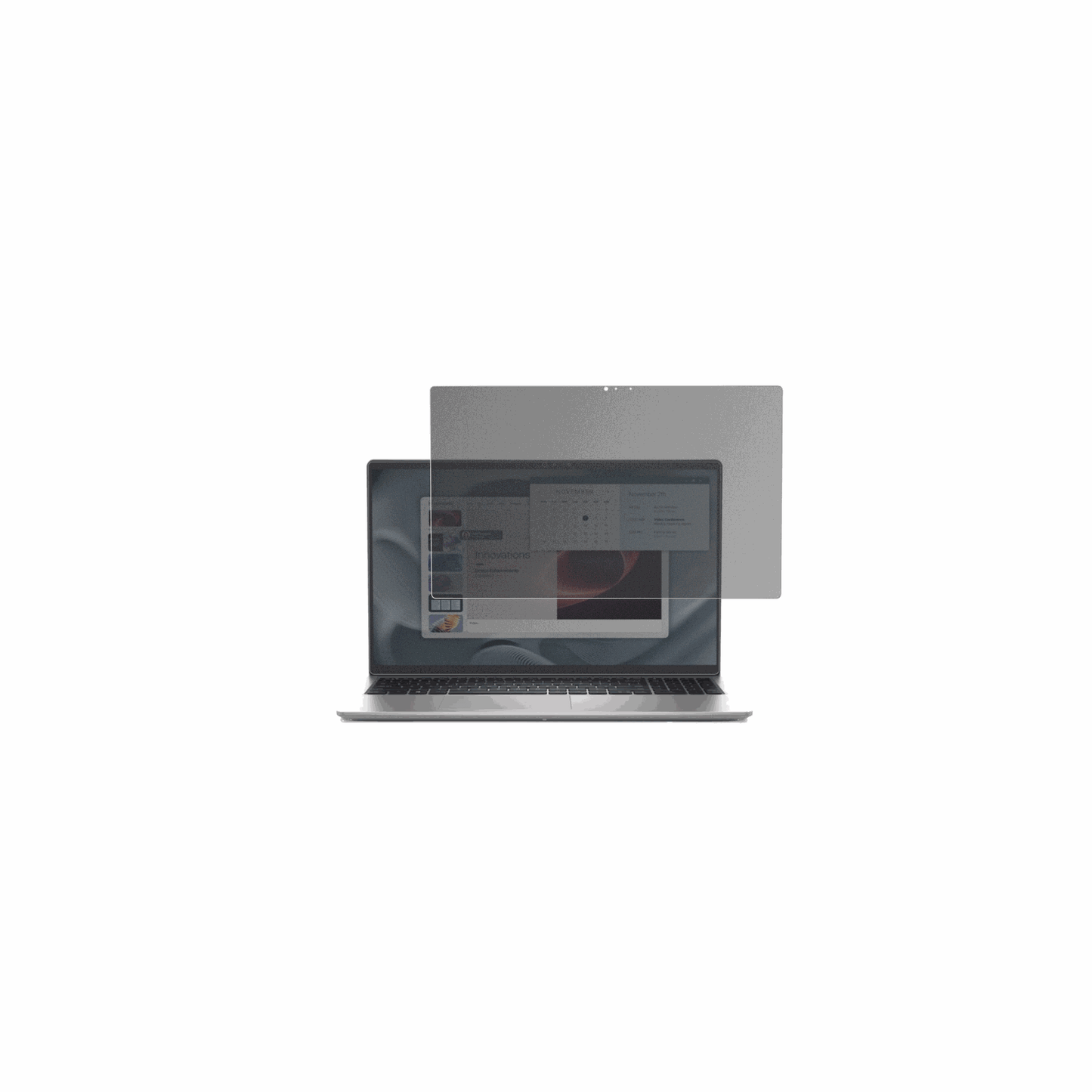 AlienwarePro 15 Essential PV15250 mit aufgebrachtem dipos Displayschutz, der seitliche Einblicke blockiert