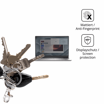 dipos Displayschutz für Alienware Pro 15 Essential PV15250, mattierte Oberfläche, Blickschutzfilter und perfekter Passform