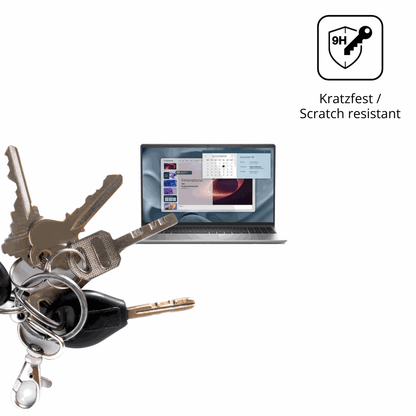 dipos Displayschutz für Alienware Pro 15 Essential PV15250, transparente Oberfläche, perfekte Passform auch für die Rundungen