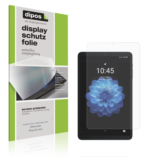 Matte Displayschutzfolie von dipos passend für alldocubeiplay 60 mini, präziser Zuschnitt und blasenfrei montiert