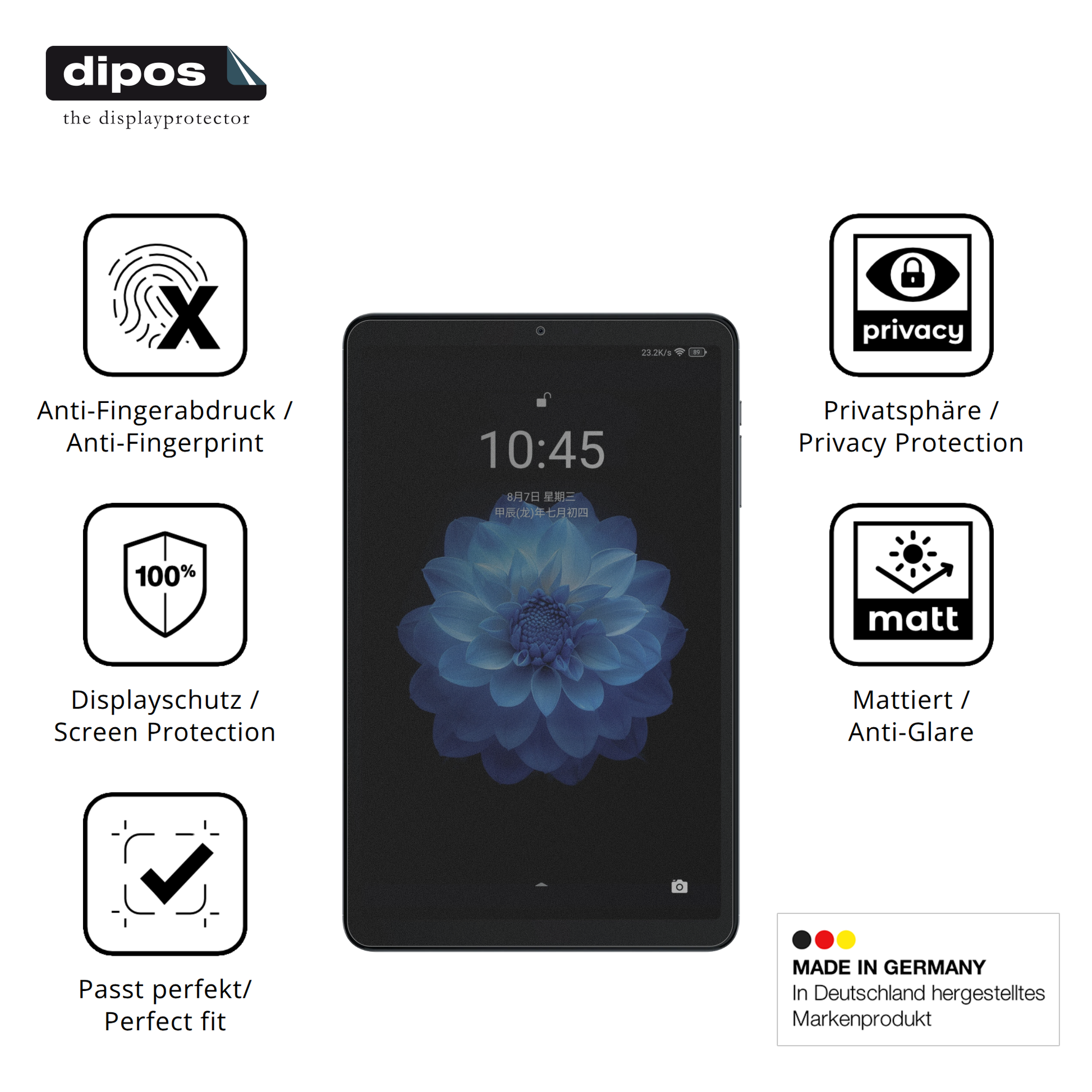 Privatsphäre-Schutz durch Sichtschutz-Folie passend zugeschnitten für alldocubeiplay 60 mini