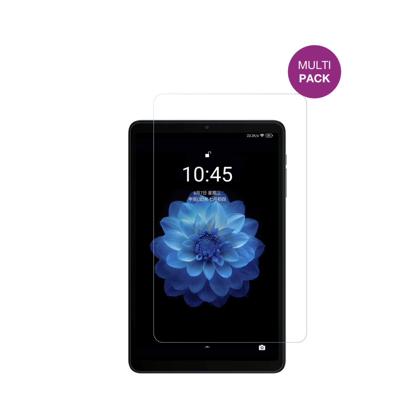 alldocubeiplay 60 mini mit aufgebrachter dipos Displayschutzfolie, glasklare Darstellung ohne Einschränkungen