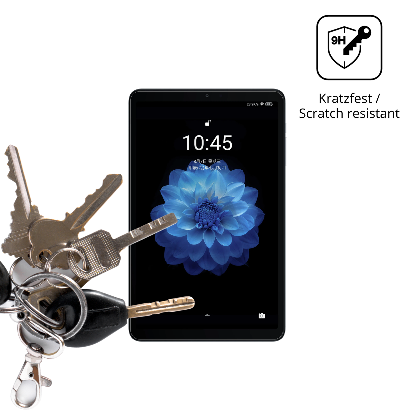 dipos Displayschutz für alldocubeiplay 60 mini, transparente Oberfläche, perfekte Passform auch für die Rundungen