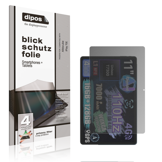 Blickschutzfolie von dipos passend für alldocubeiplay 70e, präziser Zuschnitt und blasenfrei montiert