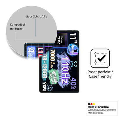Schutzfolie mit optimaler Passform, zur Verwendung mit Hüllen geeignet