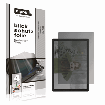 Blickschutzfolie von dipos passend für Alldocube iPlay 70 SE, präziser Zuschnitt und blasenfrei montiert