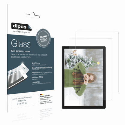 Matte Displayschutzfolie von dipos passend für Alldocube iPlay 70 SE, 9H kratzfest und blasenfrei montiert