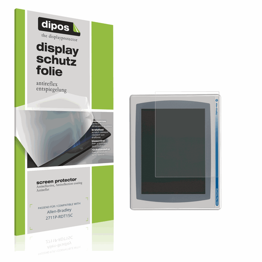 Matte Displayschutzfolie von dipos passend für Allen-Bradley 2711P-RDT15C, präziser Zuschnitt und blasenfrei montiert