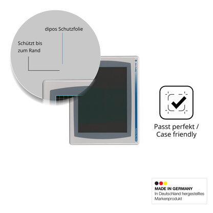 Schutzglasfolie mit optimaler Passform, zur Verwendung mit Hüllen geeignet