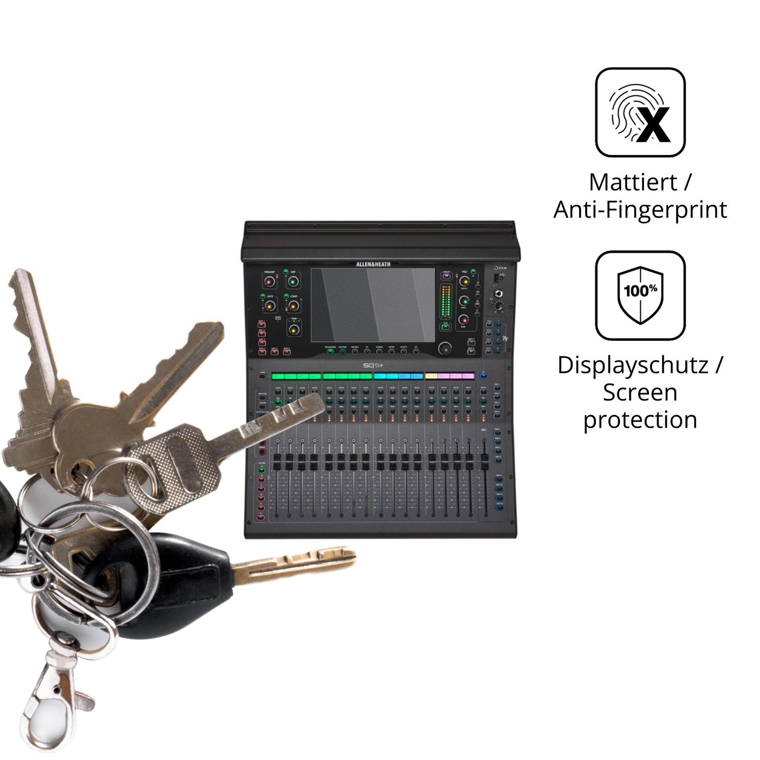 dipos Displayschutz für Allen Heat SQ5 Plus, mattierte Oberfläche, Blickschutzfilter und perfekter Passform