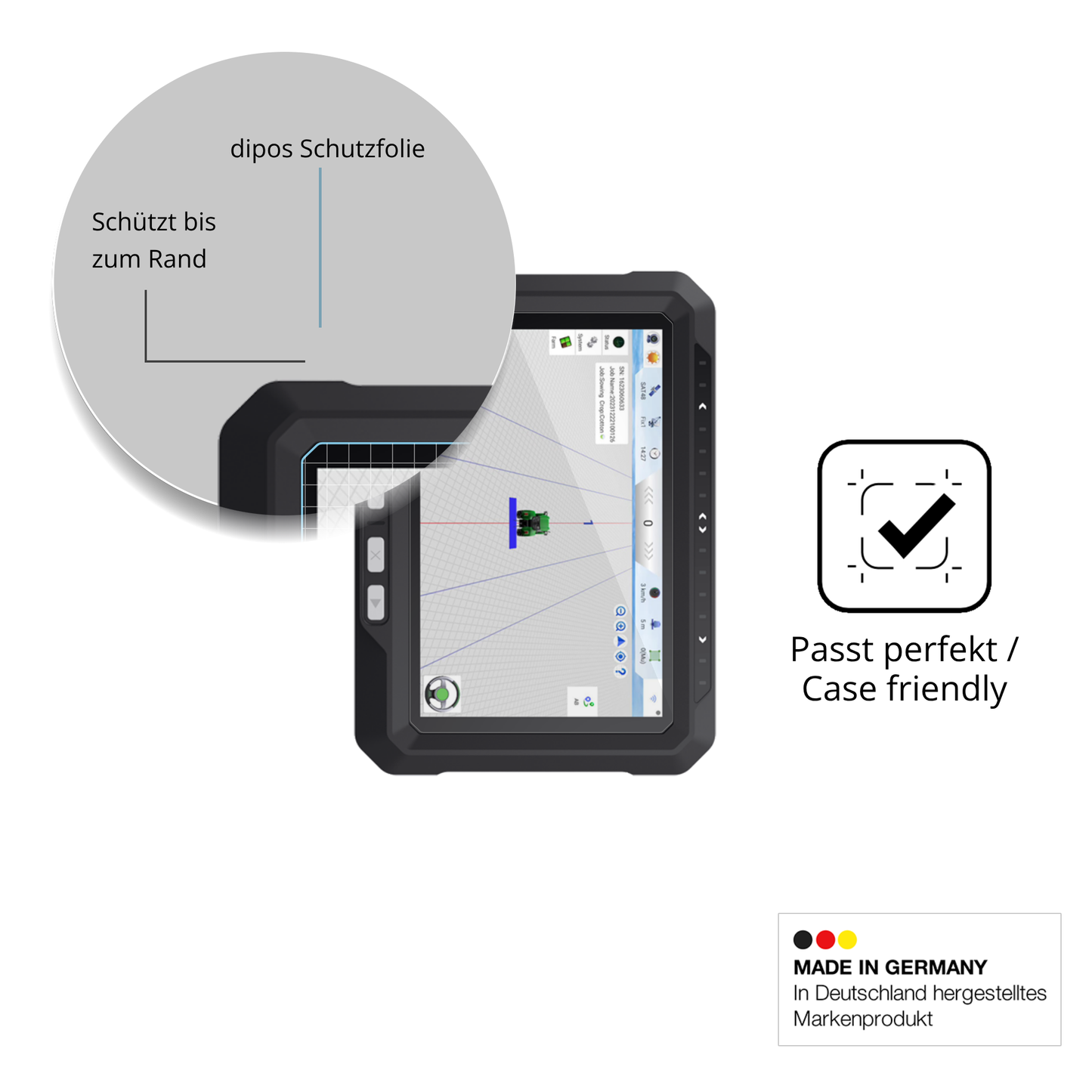 Besonders flexibler Displayschutz mit Anti-Shock-Schicht im Materialmix