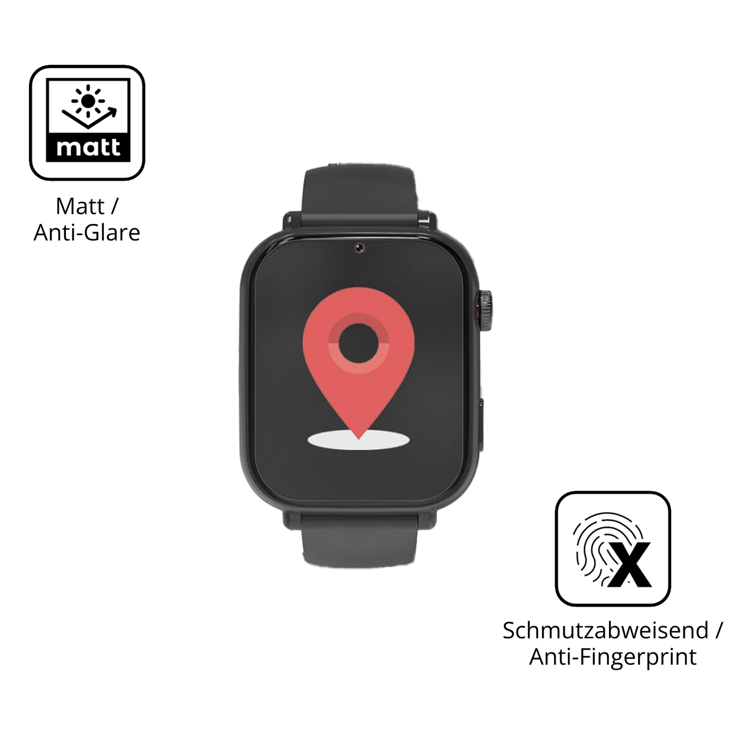 9H Hartbeschichtete, flexible Folie passend zugeschnitten für Alutoria A22 1.57 Zoll Smartwatch