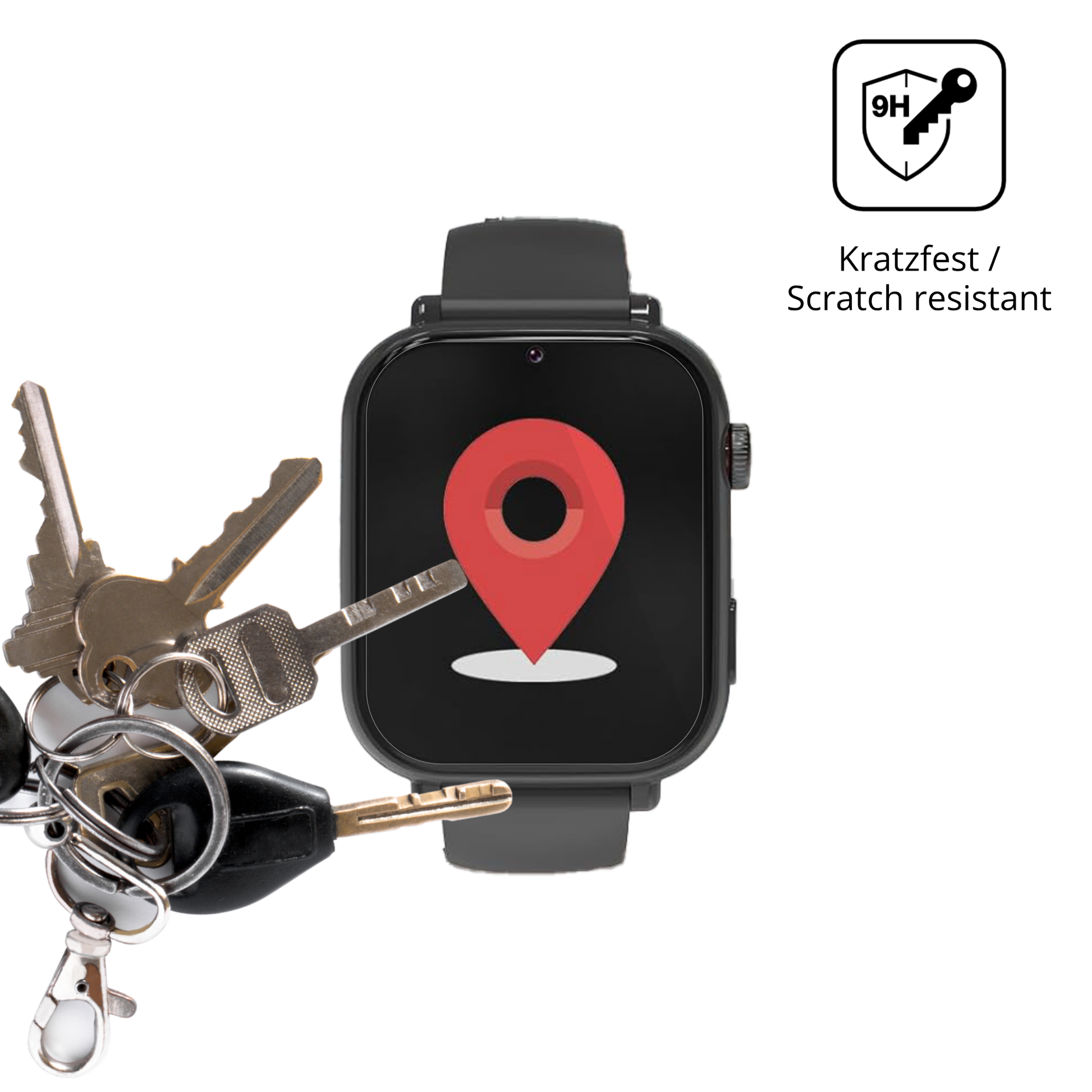 dipos Displayschutz für Alutoria A22 1.57 Zoll Smartwatch, transparente Oberfläche, perfekte Passform auch für die Rundungen