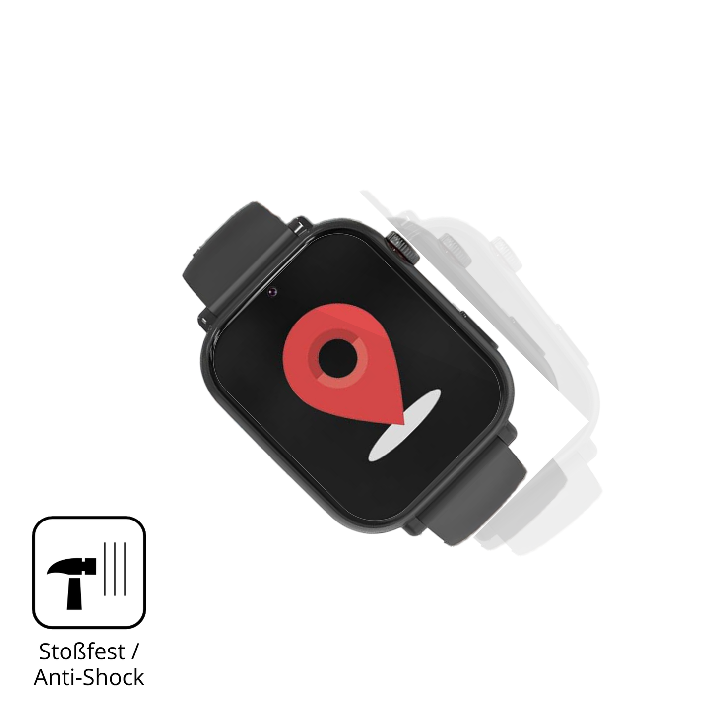 Schutz gegen Kratzer auf dem Alutoria A22 1.57 Zoll Smartwatch Glas durch Schlüssel, Stöße gegen die Tischkante oder Stürze
