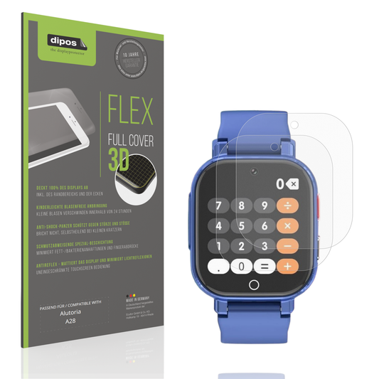 Matte Displayschutzfolie von dipos passend für Alutoria A28, 100% Displayabdeckung und blasenfreie Montage