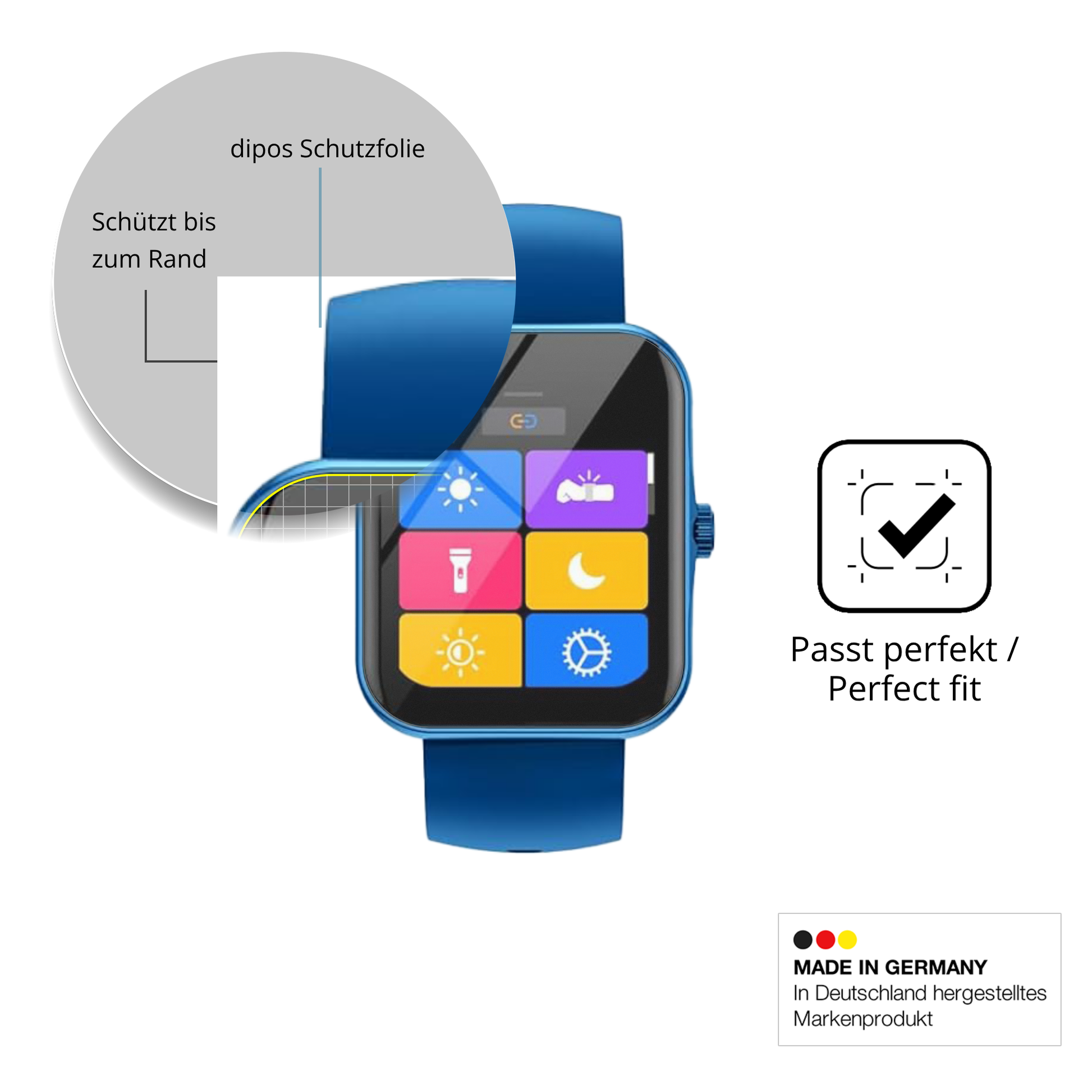 Besonders flexibler Displayschutz mit Anti-Shock-Schicht im Materialmix