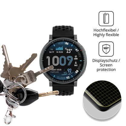 dipos Displayschutz für Amazfit Active Max, transparente Oberfläche, geringe Dicke und perfekte Passform