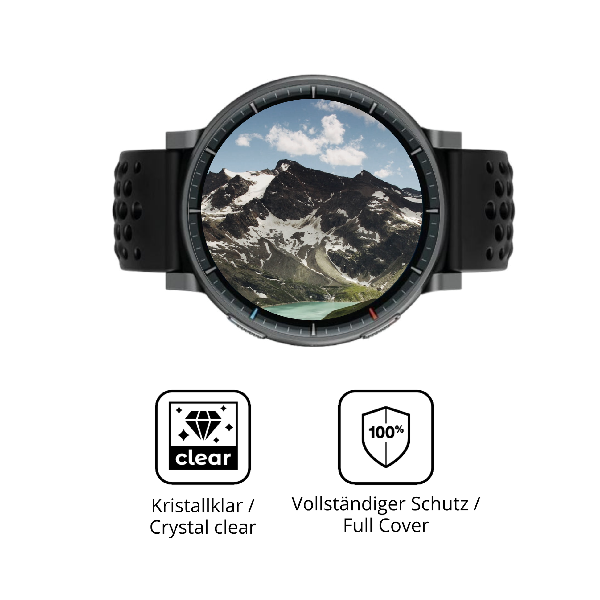 Dünne und klare Folie passend zugeschnitten für Amazfit Active Max