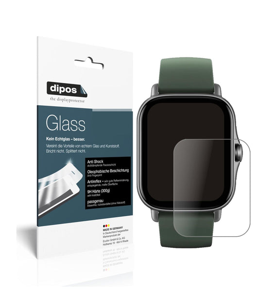 Matte Displayschutzfolie von dipos passend für Amazfit GTR 2e, 9H kratzfest und blasenfrei montiert