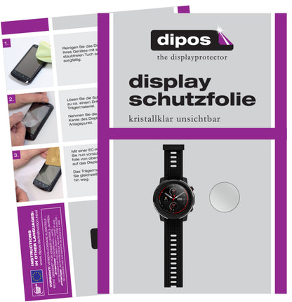 Klare Displayschutzfolie von dipos passend für Amazfit Smart Sport Watch 3, präziser Zuschnitt und blasenfrei montiert