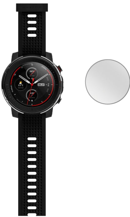 AmazfitSmart Sport Watch 3 mit aufgebrachter dipos Displayschutzfolie, glasklare Darstellung ohne Einschränkungen