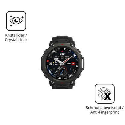 2x 9H Schutzfolie für Amazfit T-Rex 3 Pro Panzerfolie