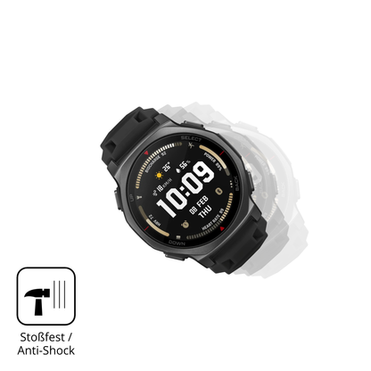 Schutz gegen Kratzer auf dem Amazfit T-Rex 3 Pro 44mm Glas durch Schlüssel, Stöße gegen die Tischkante oder Stürze
