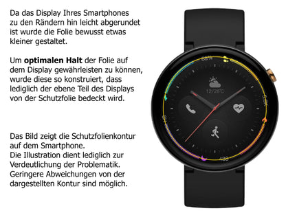 Privatsphäre-Schutz durch Sichtschutz-Folie passend zugeschnitten für Amazfit Verge 2