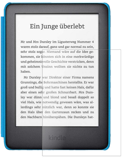 AmazonKindle Kids Edition (2019) mit aufgebrachter dipos Panzerfolie, die lästige Fingerabdrücke minimiert