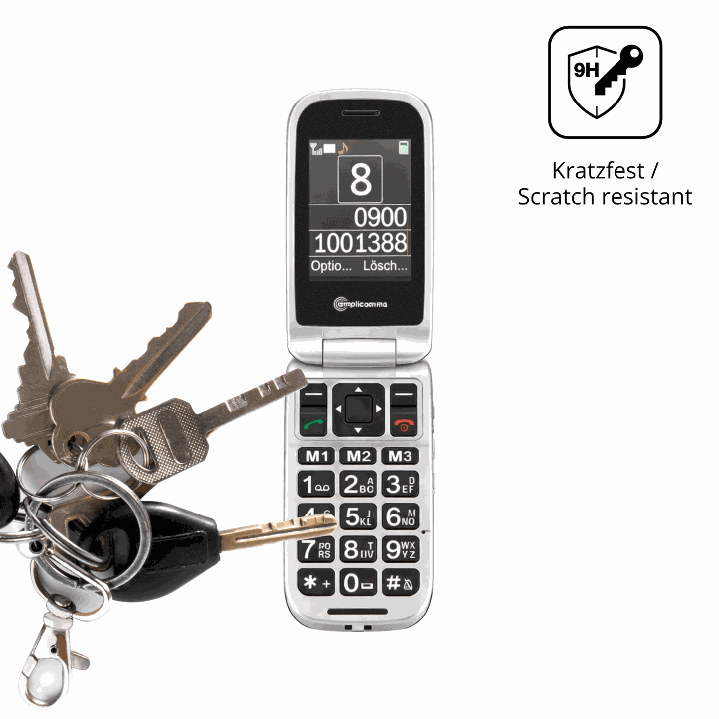 dipos Displayschutz für Amplicomms PowerTel M7510-3G Senioren-Handy, mattierte Oberfläche, robuste Festigkeit und perfekte Passform