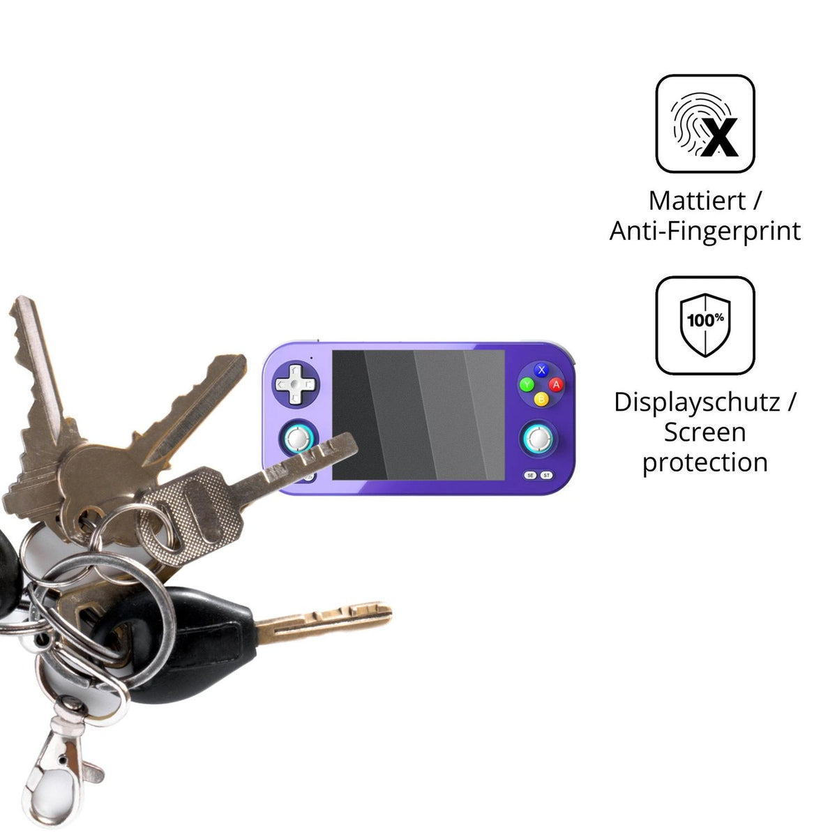 dipos Displayschutz für Anbernic RG 476H, mattierte Oberfläche, Blickschutzfilter und perfekter Passform