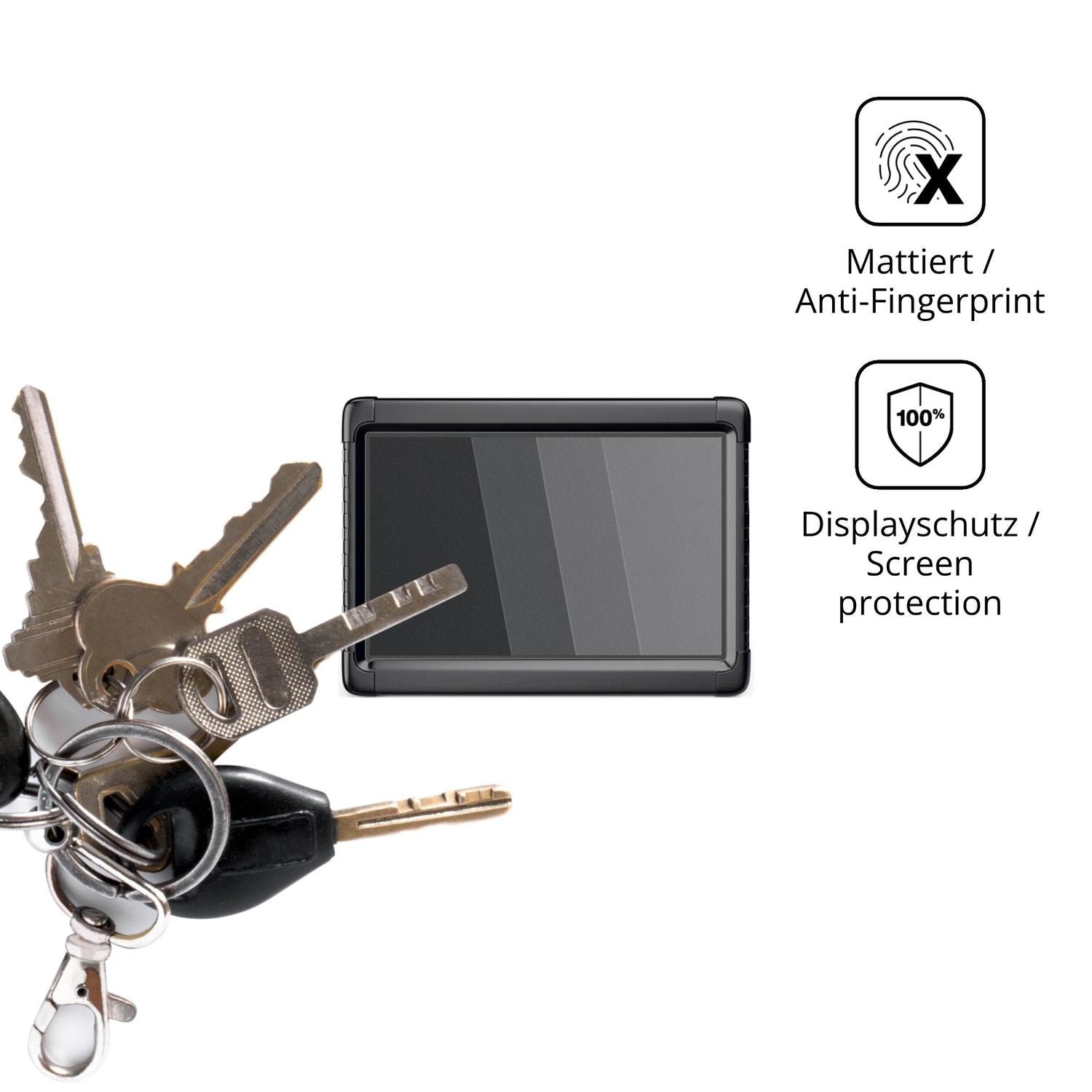 dipos Displayschutz für Ancel X6, mattierte Oberfläche, Blickschutzfilter und perfekter Passform