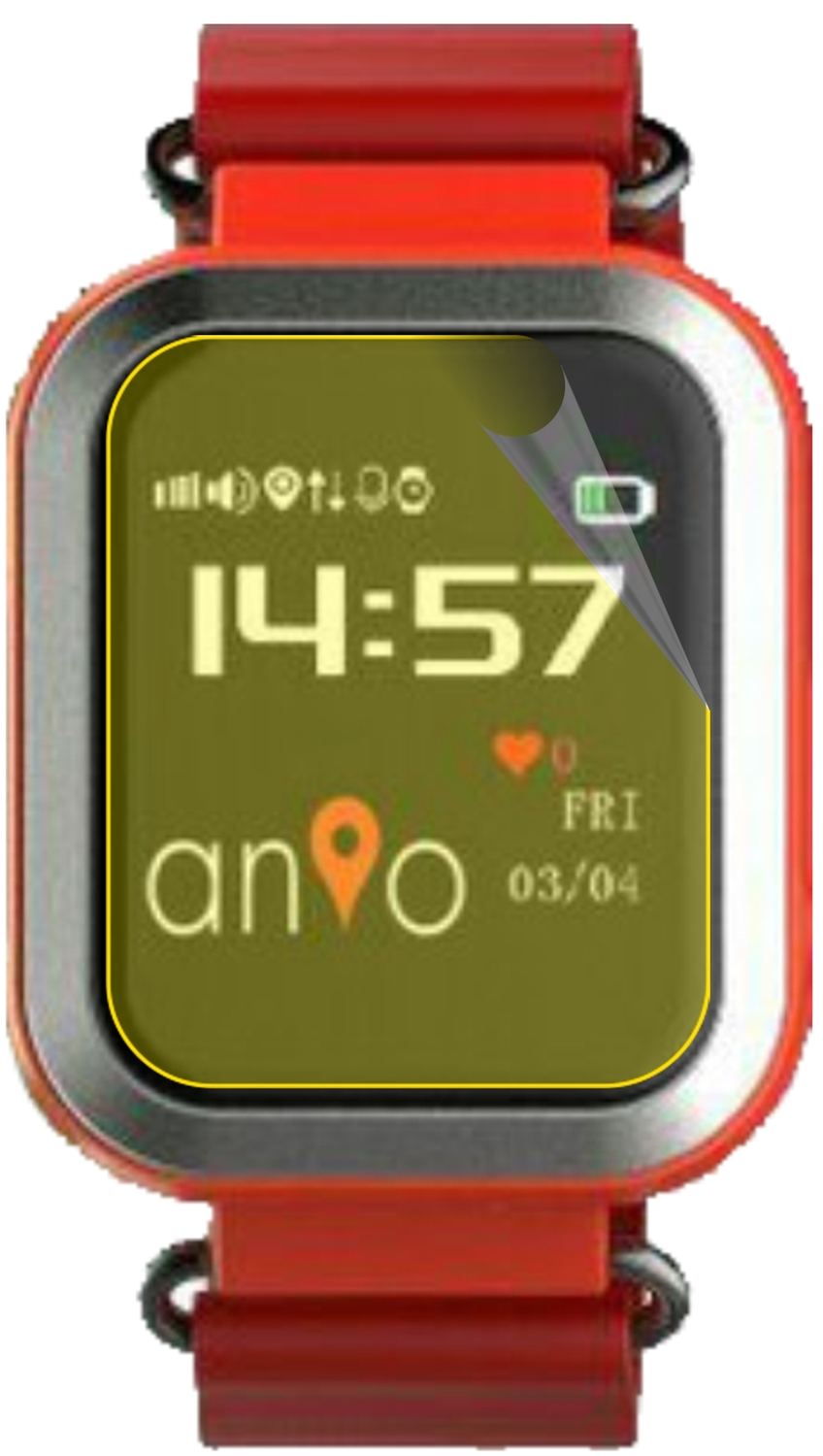 dipos Displayschutz für Anio 3 Touch, transparente Oberfläche, geringe Dicke und perfekte Passform