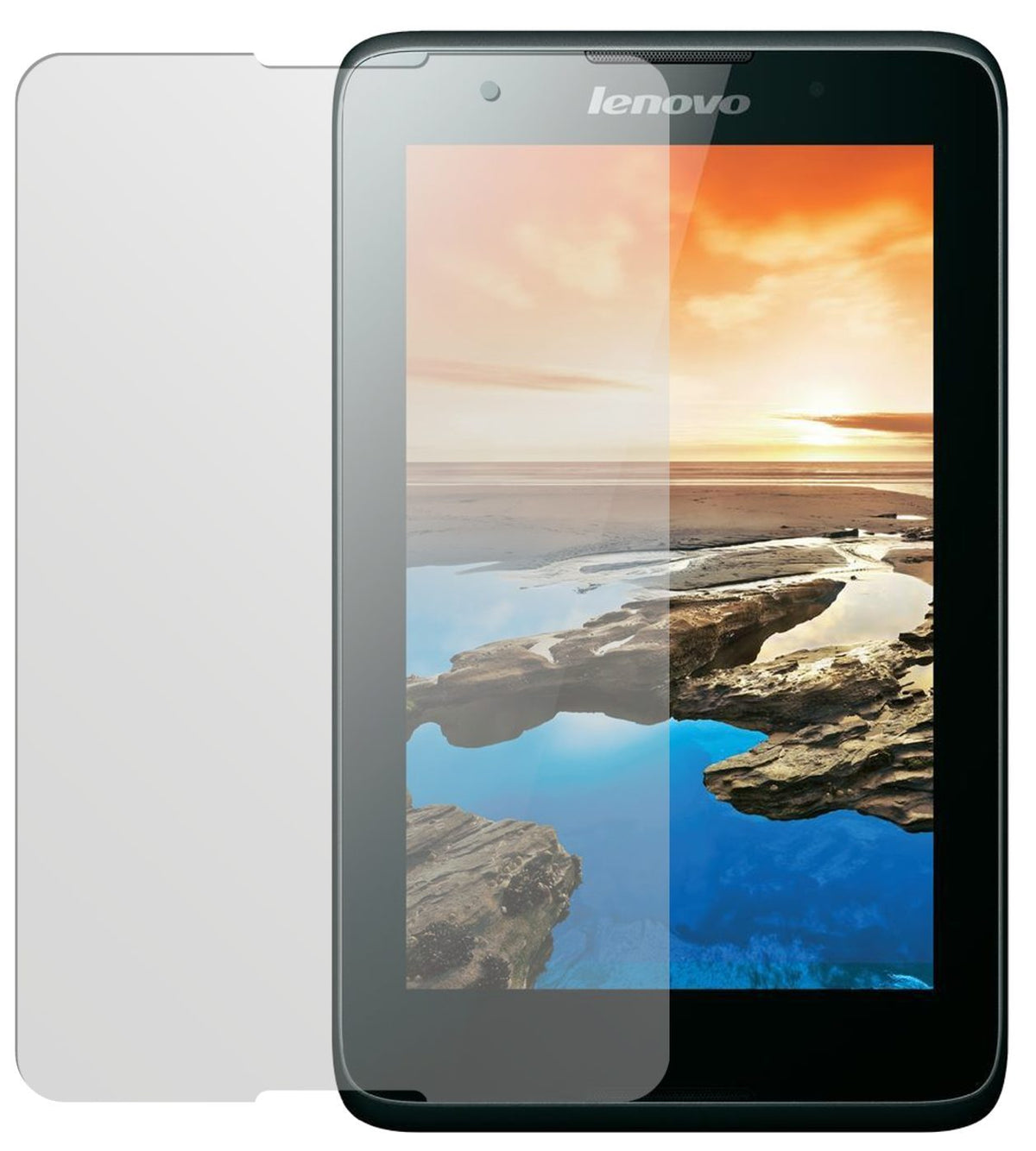 A7-40Lenovo mit aufgebrachter dipos Displayschutzfolie, die lästige Fingerabdrücke minimiert