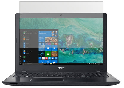 AcerAspire ES 15 mit aufgebrachter dipos Displayschutzfolie, die lästige Fingerabdrücke minimiert