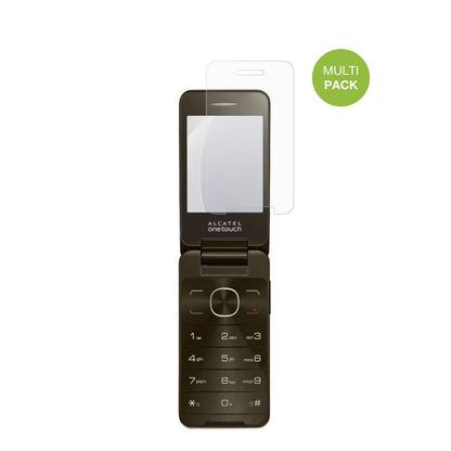 Alcatel2012 Chocolate mit aufgebrachter dipos Displayschutzfolie, die lästige Fingerabdrücke minimiert