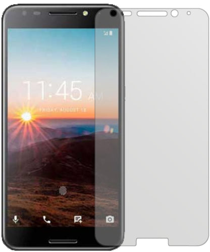 Alcatel  A7 mit aufgebrachter dipos Displayschutzfolie, die lästige Fingerabdrücke minimiert